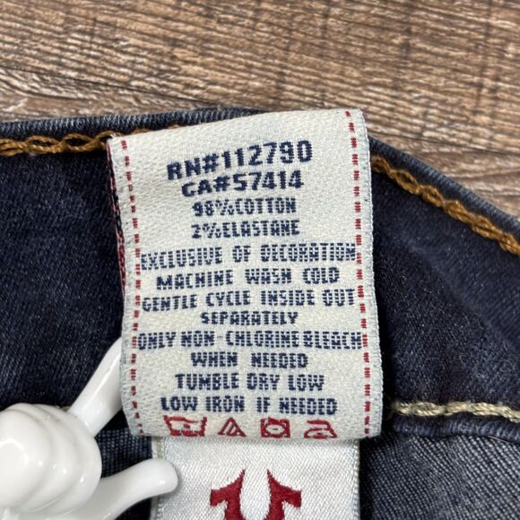 True Religion Misty Jeans Women's 30 Dark Wash Skinny Stretch Flap Pockets - Picture 11 of 12